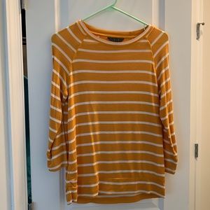 yellow and white striped shirt